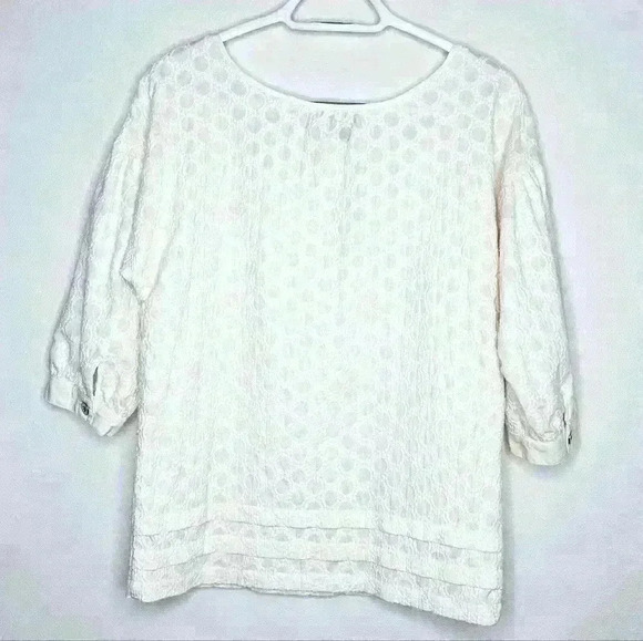 Vintage Juicy Couture Heavily Embroidered Eyelet Cotton Blouse Item# AD - Picture 3 of 11